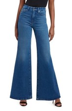 GOOD AMERICAN Good Waist Palazzo Wide Leg Jeans in Blue Size 8/29
