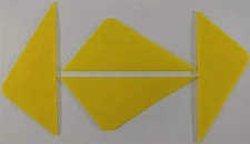 Lot of 4 Yellow Tri-Edge X Window Film Tint Installation Tool