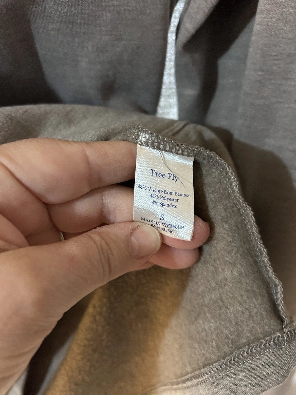 VETEMENTS Free Fly Felpa con Cappuccio Donna S Abbigliamento Sportivo Corsa Taupe Bambù