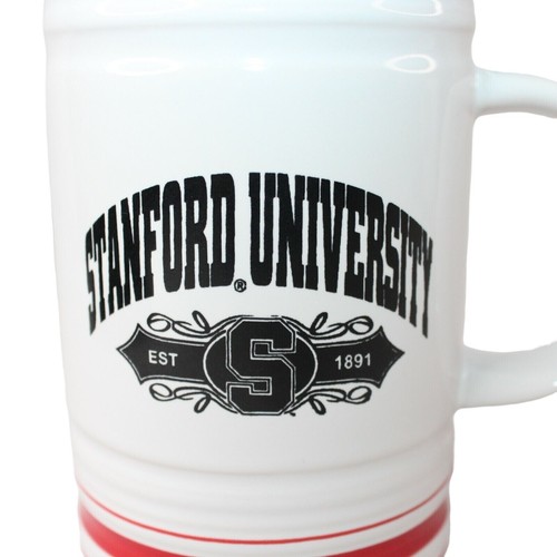 Vintage Stanford University Stein Mug Cup Coffee Tankard Red Stripes - Picture 2 of 7