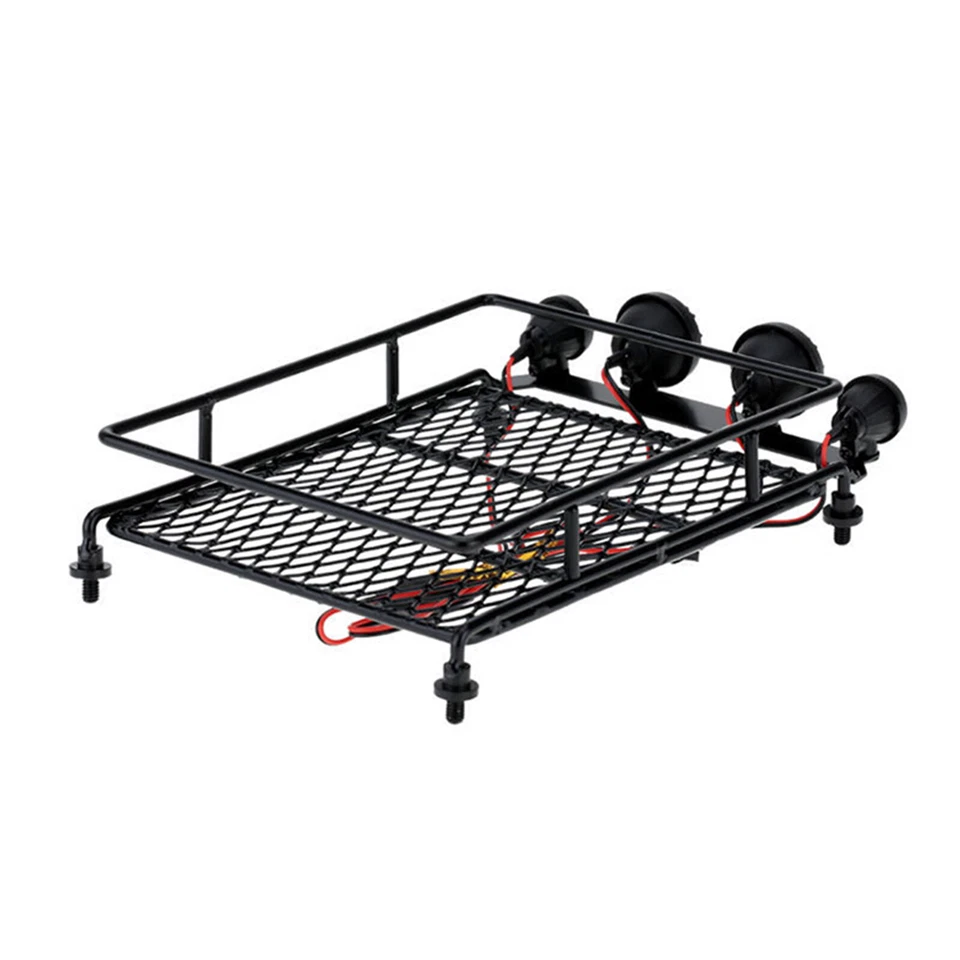 For 1/10 TAMIYA CC01 AXIAL SCX10 RC RooF Rack with LED Light Spotlights 1PCS New - Image 4 of 4