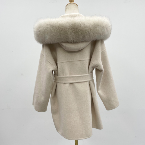 Cashmere Jacket Women Women Fur Collar Wool Coat Wool Jacket Woolen Overcoat - Bild 5 von 29