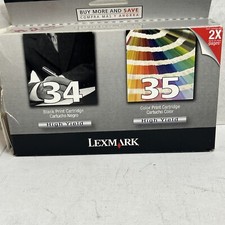 New Genuine Lexmark 34 35 2PK Ink Cartridges X Series X2500 Z Series Z1300 Z1310