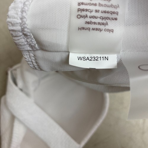 Calia Women's Swim Collection Knot Front Racerback Bikini Top White WSA23211N - Picture 9 of 12