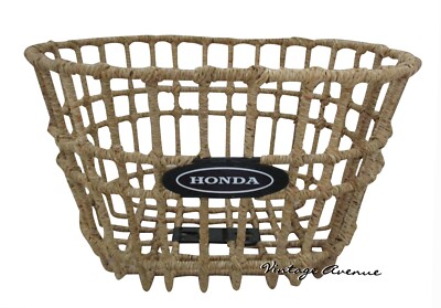 HONDA C50 C65 C70 C90 CM90 CM91 FRONT BASKET WOVEN W/ CANE [BLACK
