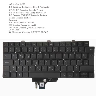 New for DELL Latitude 5330 5340 7330 2022-2023 BACKLIT Keyboard , no Frame