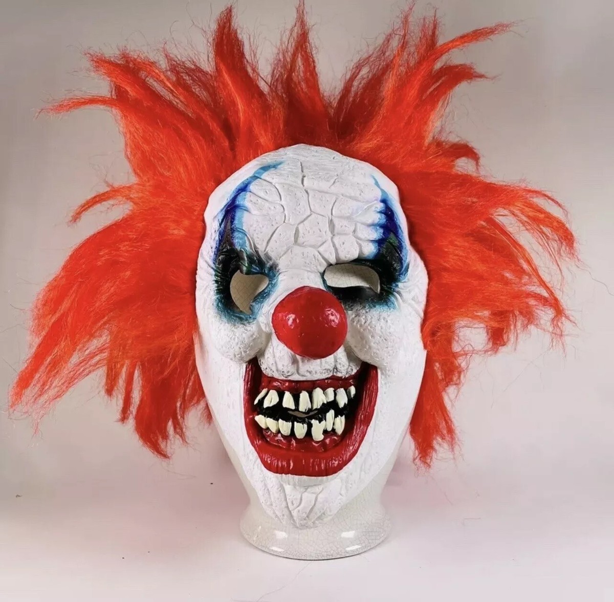 Clown Rubber Top Wig Adult Red Clown Rubber Top Wig Adult Red