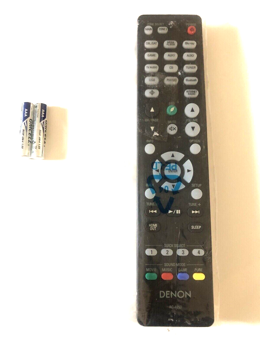 OEM Denon RC-1253 Remote Control For AV receiver AVR-X2800H +