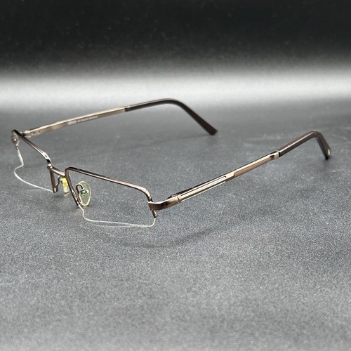 Ottoto Gridiron Half-Rim Eyeglasses Frame Bronze Flex 58-18-150 Used
