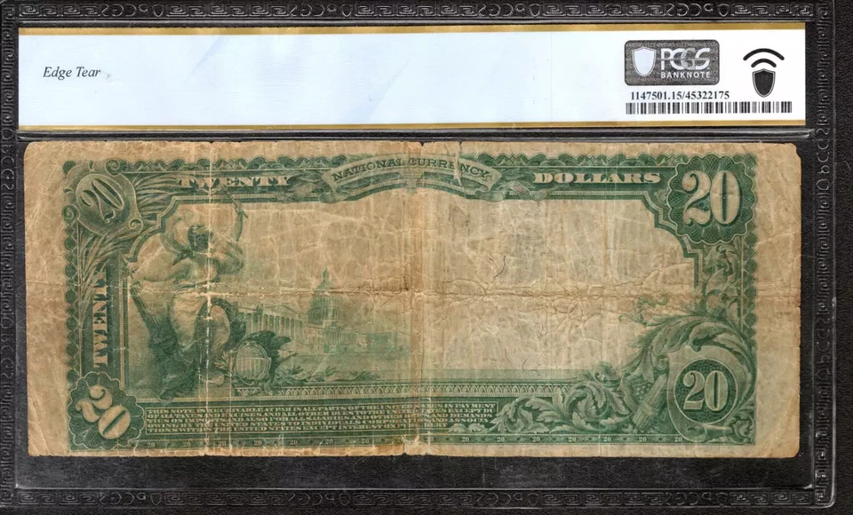 1902 $20 CITIZENS NATIONAL BANKNOTE CURRENCY NORFOLK NEBRASKA PCGS 15 FINE (232H - Image 2 of 2