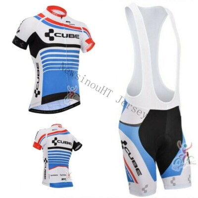 Herren CUBE Fahrradtrikot Rennrad Fahrrad Trikot Lätzchen Shorts Sets Radtrikot