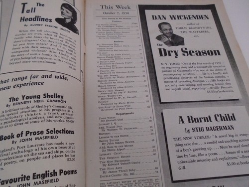 Saturday Review of Literature Magazine October 7, 1950 Boswell Papers C. Morley - Picture 3 of 4