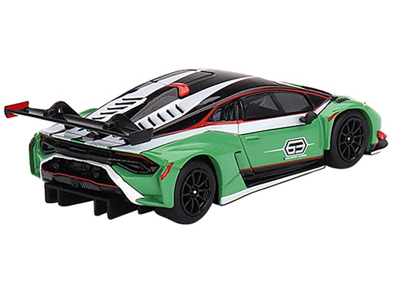 Mini GT 1:64 Lamborghini Huracan GT3 EVO2 Presentation Green Model