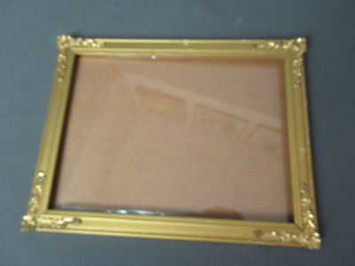 Vintage Gold Tone Metal Frame - 4 Corners Decorated - Ca 1910-20's - 34  164
