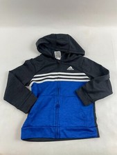Adidas Sweater, Boy's Size 5, Gray Blue, Hoodie, Full Zip