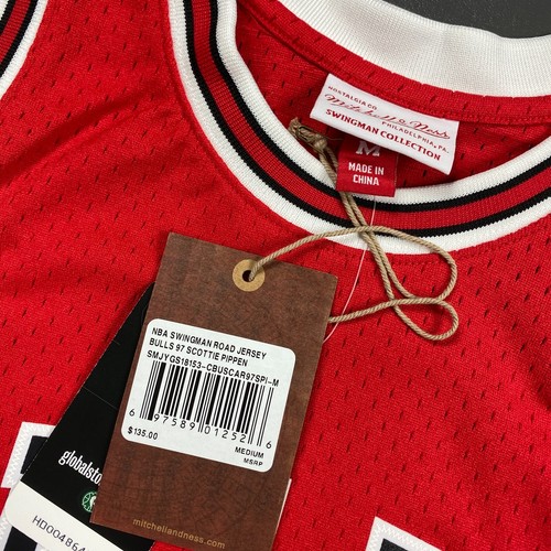 100% Authentic Scottie Pippen Mitchell Ness 97 98 Bulls Jersey Size M 40 Mens - Picture 2 of 6
