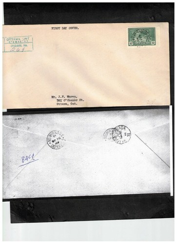 CANADA 1946 PEACE ISSUE, LOGGING BC USED #272 cat $35.00 LOT 303-08 - Picture 2 of 2