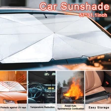 Car Windshield Sun Shade Foldable Umbrella Front Window Cover Visor 57*31 inch