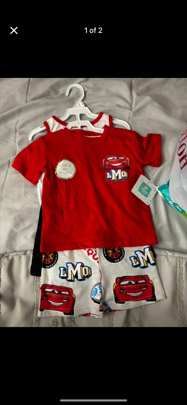 disney cars lightning mcqueen clothing set 4 pieces 18 months