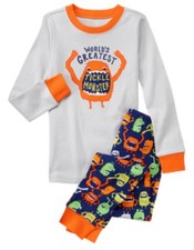 NWT Gymboree Boys Worlds Greatest Tickle Monster Gymmies Pajamas NEW 12-18 ,