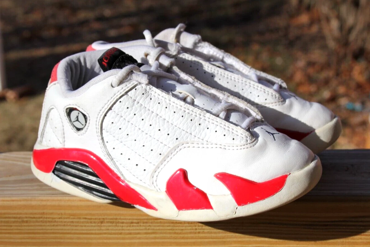 Kidsu0026#039; Nike Air Jordan 14 Retro Candy Cane Sneakers 312093-100 White TD  Size 10C | eBay