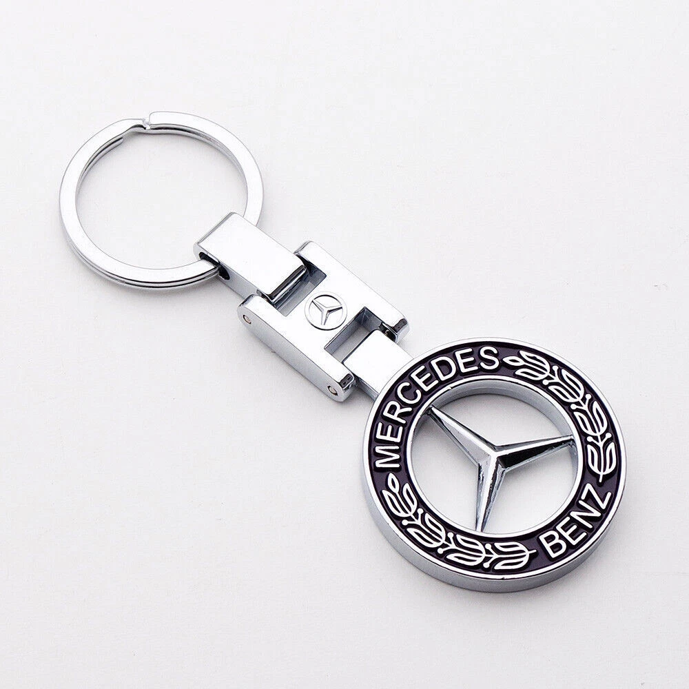 3D Metal Key Chain Ring for Mercedes Benz AMG Sport Car Home Decoration Gift