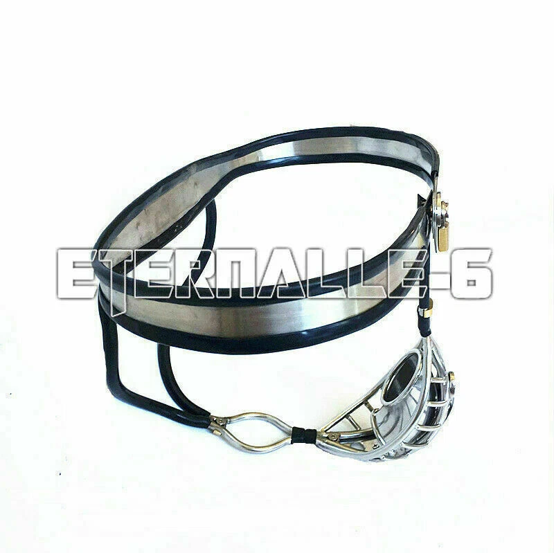 Dispositivo de cinturón de castidad de acero inoxidable 316 masculino bloqueo de jaula fiesta juego de rol cosplay H Foto 3 de 4