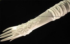 Satin Fingerless Bridal Wedding/Prom/Halloween Gloves, 14
