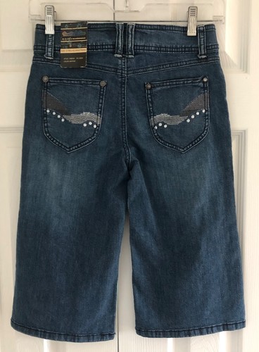 NWT VANILLA STAR Girls Crop Jeans With Cute Stitching On Pockets - Size 12 - Picture 6 of 10