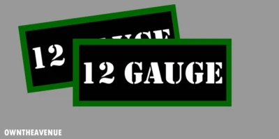 OWNTHEAVENUE 12 Gauge Ammo Can Labels for Ammunition Case 3.5" x 1.50" stickers decals