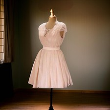 Lace Bridesmaid Party nude dress, US 6 (UK 8) see measurements