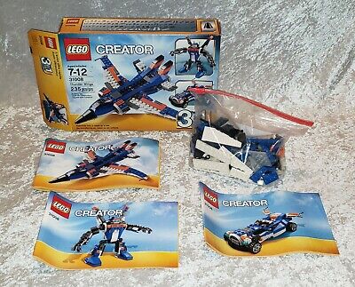 31008 Lego Creator Thunder Wings Complete 3 in 1 airplane robot car | eBay