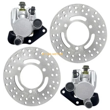 Front Brake Calipers & Disc Rotors for Kawasaki KVF300A/B Prairie 300 1999-2002