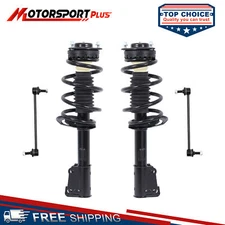 Set(4) Front Struts w/ Coil Springs & Sway Bar Links For 09-19 Dodge Journey V6