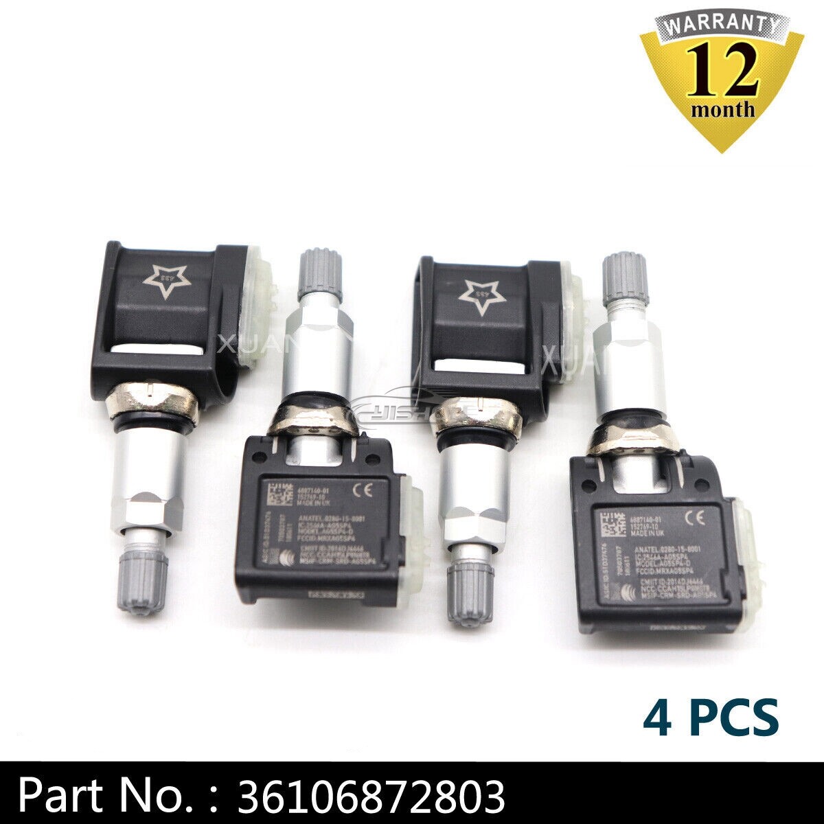 4 STKS TPMS Bandenspanning Sensor OEM A0009052102 6887140-01 36106887147, Voor Benz VS30 W177 W247 W213, voor BMW G30 G20