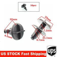 10pcs Car Bumper Tank Fender Clips Plastic Fasteners For Jaguar XJLXF Land Rover