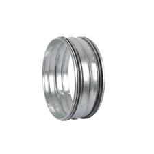 CasaFan Silver Round Pipe Connector Nipple Pipe Connection Gasket Kanal
