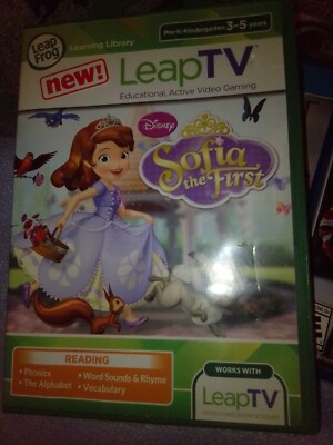 LeapFrog LeapTV DISNEY PRINCESS SOFIA THE FIRST LEARNING GAME READING PRE-K 3-5Y
