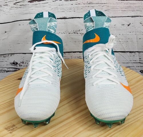 Nike Alpha Menace Elite 2 Football Cleats Miami Dolphins BV2077-108 Men Sz 12.5 - Picture 6 of 10