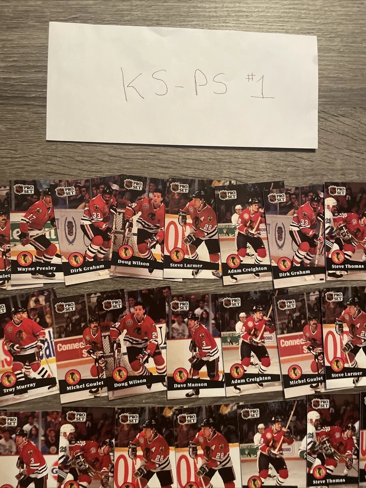 NHL Pro Set 1991 - Chicago Blackhawks Hockey 🏒 Lote de 50 tarjetas Foto 2 de 4