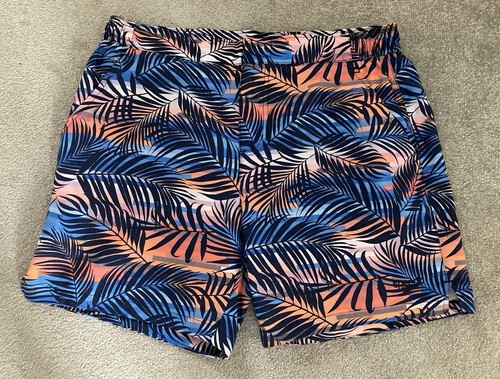 Speedo Mens Blue Hawaiian Swim Shorts, Medium, VGC