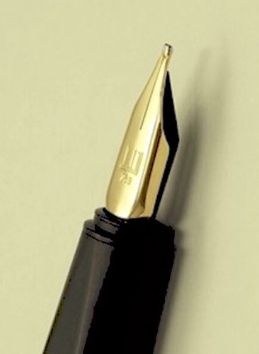 DUNHILL Gemline Fountain Pen NIB (only) - 18kt gold wing (F) NIB on ebonite feed