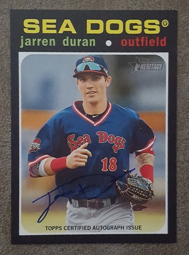 JARREN DURAN 2020 TOPPS HERITAGE MINOR LEAGUE REAL ONE AUTO #ROA-JD RED SOX RC