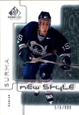 2000-01 SP Game Used #90 Damian Surma RC SERIAL #576/900 CAROLINA HURRICANES