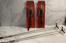 Vintage 1950's Zipees Ski Skates + ski poles