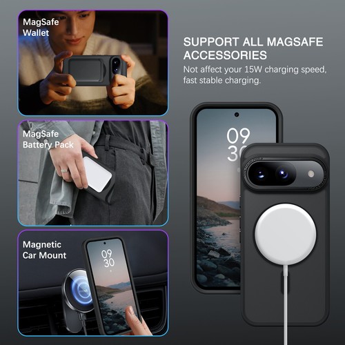 Pour Google Pixel 9 Pro Coque Magnétique MagSafe Résistante Robuste Antichoc Housse - Photo 3 sur 9
