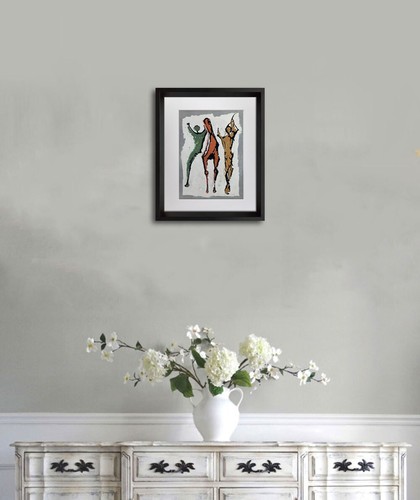 Marino MARINI Ltd EDITION Lithographs "Two Acrobats w/horse", w/Frame - Picture 2 of 6