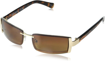 Retro Slim Metal Rectangular Sunglasses for Men
