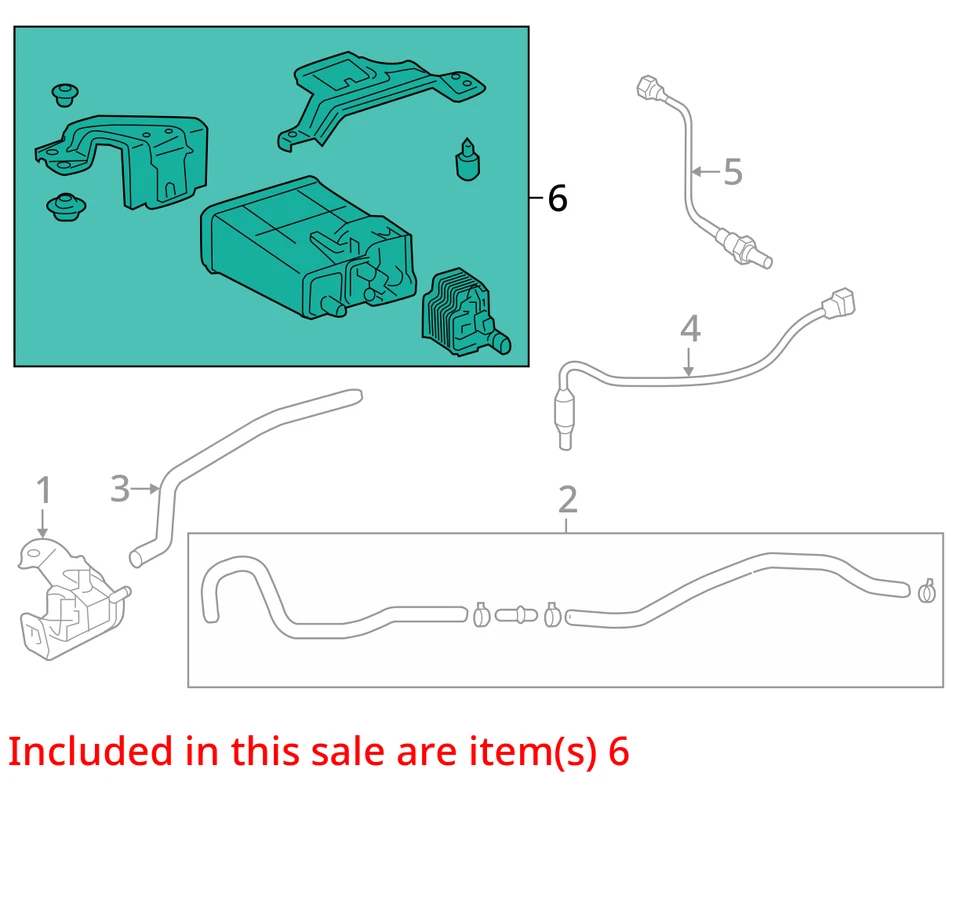Toyota Camry 2014 bote de carbón de vapor de combustible B4V9U Foto 3 de 4
