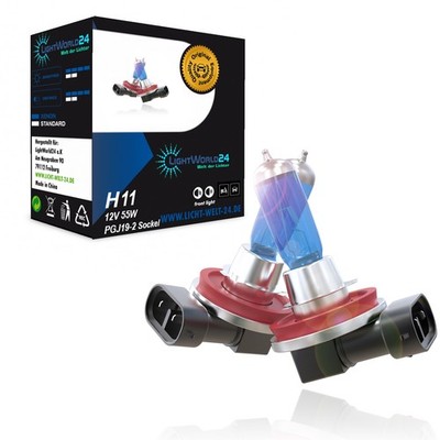 H11 Xenon Look 12V 2x Halogen Birnen Lampe Auto Scheinwerfer 55W 12V SUPER WHITE